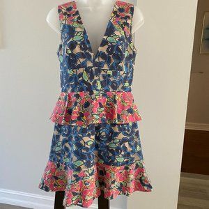 BCBG Caron peplum floral dress
